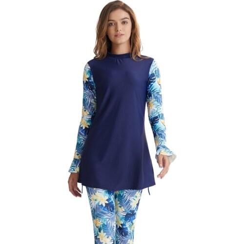 Swimwear for Women Conservative Swimwear Print for Women Beach Swimwear Muslim Tunic Set