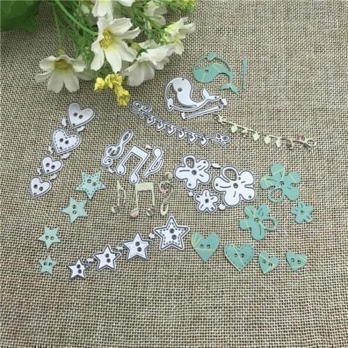 6pcs/pack Metal Cutting Dies Stencils Die Cut for DIY Scrapbooking Album Paper Card Embossing