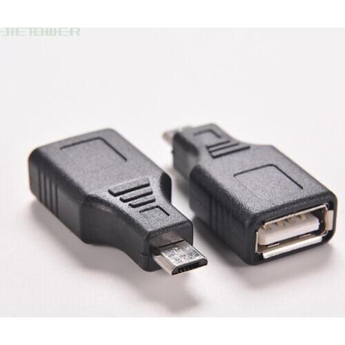 Mini OTG Adapter Black USB 2.0 A FemaleTo Micro USB B 5 Pin Male OTG Adapter USB2.0 Converters For Computer PC Tablet 100pcs/lot