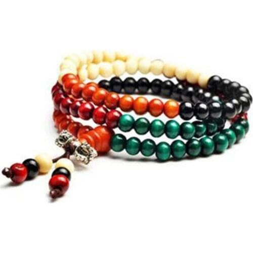 New Fashion Sandalwood Buddhist Buddha Meditation 6mm 108 Prayer Bead Mala Bracelet Necklace Free Shipping