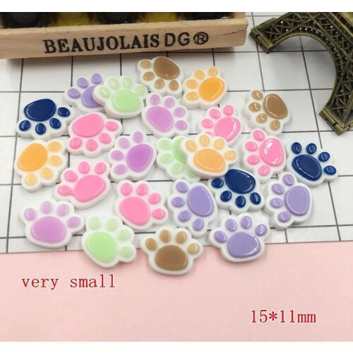 5pcs/lot Resin New Arrival Adorable Resin Tiny Paw Print for Crafts Making, Scrapbooking, DIY (15*11mm)