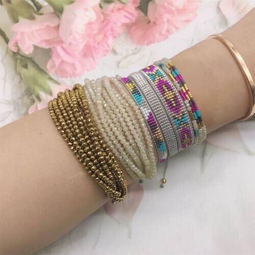 ZHONGVI Bracelets Miyuki Beading Loom Jewelry Bohemian Colorful Beaded Jewellery Friendship Pulsera Femme Braided Women Bracelet