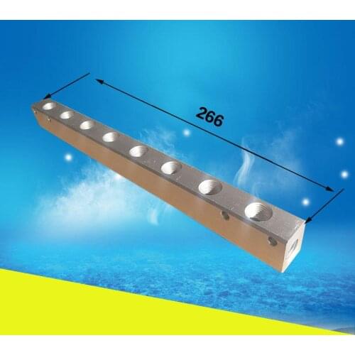 Pneumatic PT Threaded Port 8 Way Air Hose Inline Manifold Block Splitter