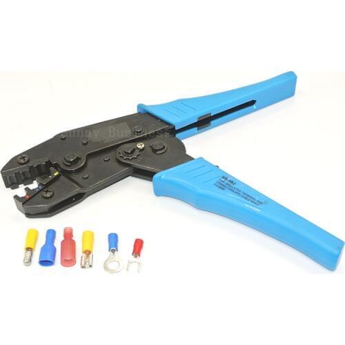 Professional Insulated Wire Terminals Connectors Ratcheting Crimper Tool for 22-10AWG 1-6mm2
