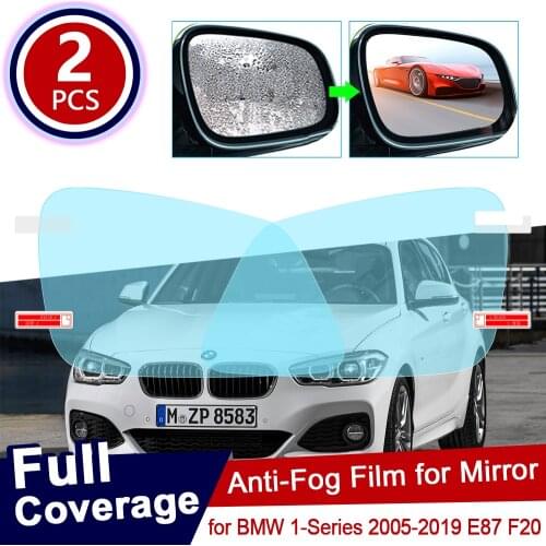 For BMW 1 Series E87 F20 2005~2019 Full Cover Anti Fog Film Rearview Mirror Rainproof Accessories F21 116i 118i 120i 125i 130i M