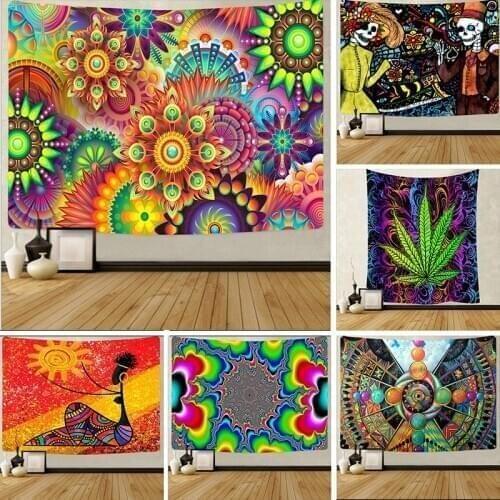 Psychedelic art hanging cloth Home decoration tapestries Bedroom dormitory decoration abstract background cloth