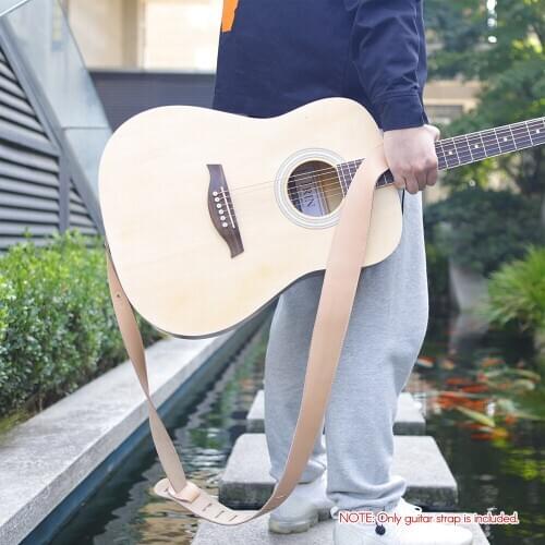 Adjustable Guitar Strap Leather Shoudler Strap with JointingBelt Universal for Acoustic Electric Guitar Bass Stringed Instrument