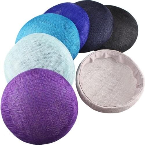 Nice Quality 4-Layer Sinamay Wedding Fascinator Base 15 CM Rounds Fascinator Hats DIY Hair Accessories Women Party Chapeau Cap
