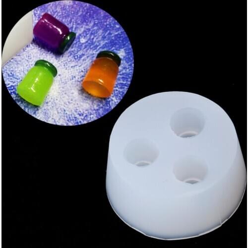 JAVRICK Mini Jam Jar Bottle Pendant UV Resin Casting Mold Silicone Mold Jewelry Making 3.5x 1.8x 4cm
