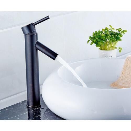 Vidric New design oil rubbed bronze faucet bathroom hot and cold water washbasin taps black and tall basin faucets accessories