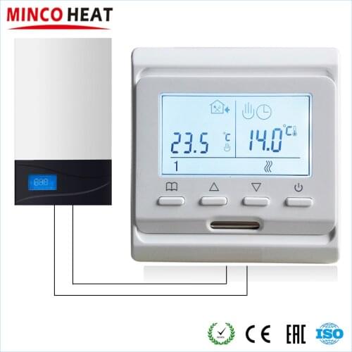 220V LCD Screen Room Thermostat Temperature Controller for Water/Electric floor Heating Water/Gas Boiler