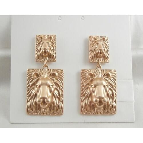 Shaped retro stereo Lion King exquisite atmosphere beautiful net red temperament Earrings