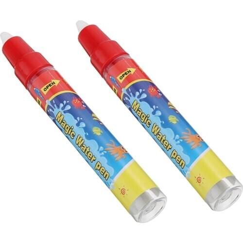 2Pcs/Set Water Magic Pen Drawing Painting Pen Writing Aquadraw Doodle Pens Aqua Water Pen for Children Educational Drawing Toy