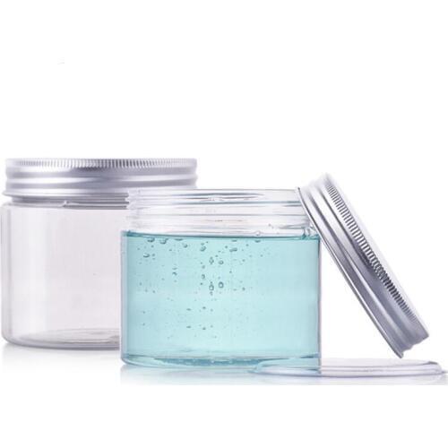 High Quality wholesale 150g transparent plastic bottle PET Cream jar 150ml Food pot with aluminum cap