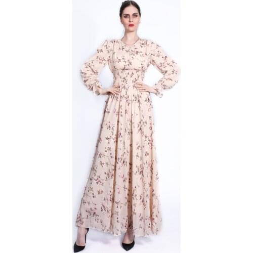 2021 Womens Dress Robe Muslim Moslem Muslem Vintage Long Summer Boho Abaya Dress Large Plus Size Islam De Mode Femm Chiffon