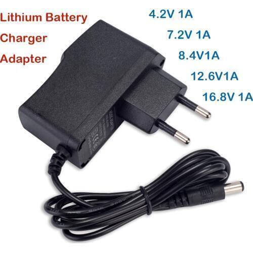 1PCS 4.2V 1A 1000mA AC DC Power Supply Adapter Universal Wall Charger For Lithium Battery DC 3.5-1.35MM