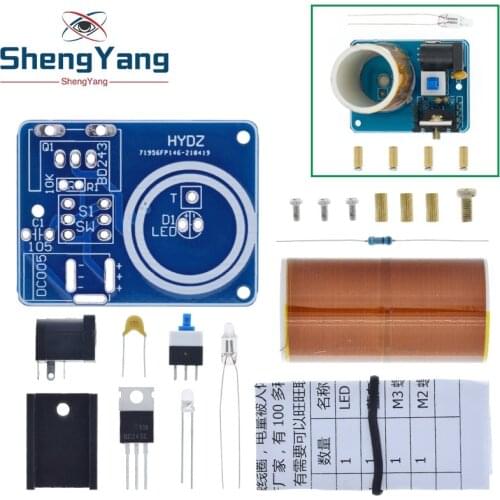 1PCS BD243 Mini Tesla Coil Kit Magic Props DIY Parts Empty Lights Technology Diy Electronics BD243C