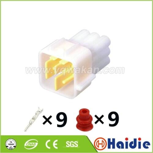 2sets 9pin 2.3mm Auto wire harness plug household plastic electric connector FW-C-9M-B