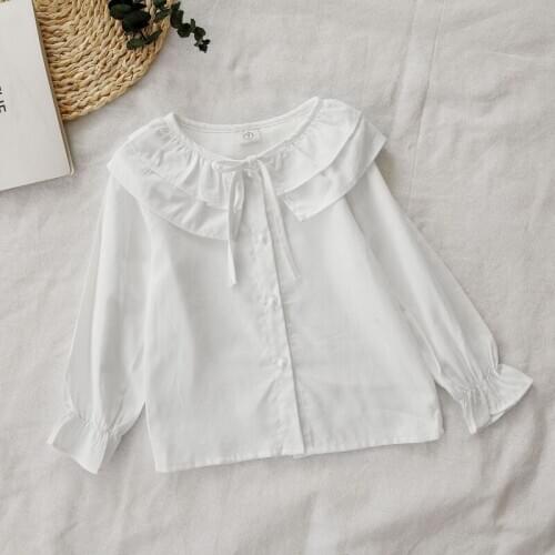 2020 Spring Casual Solid Clothes High Quality Long Sleeve Shirt For Children Fashion Blouse