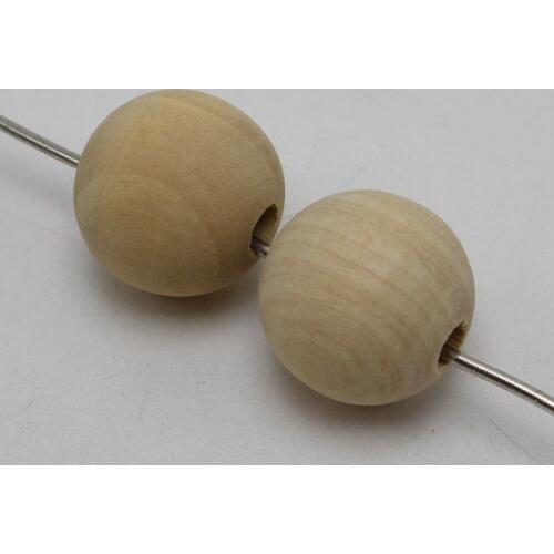 25 Natural Untreated Plain Large Wood Round Beads 20mm~Wooden beads