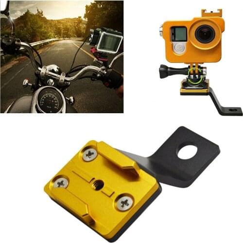 Motorcycle Rearview Mirror Mount Holder for Gopro 9 8 7 6 5 4 3 Sj4000 Sj7 DJI OSMO AKASO CAMPARK, Action Camera Motor Bracket