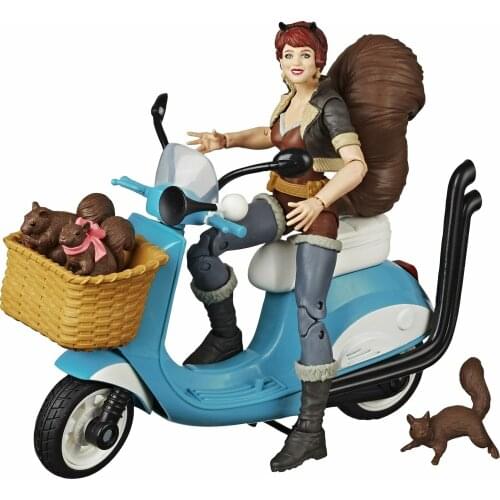 Original Marvel Legends The Unbeatable Squirrel Girl 6" Action Figure Motorbike Vehicle Set Riders Series Collection Toys Doll