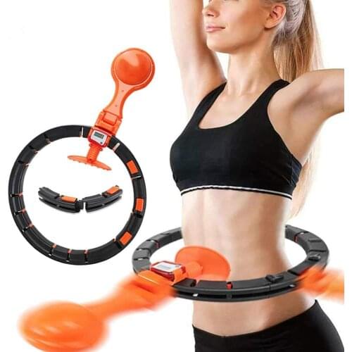 Fitness Weighted Smart Hoop Adjustable Detachable Counting Waist Sport Hoop Home Exercise Circle Ring