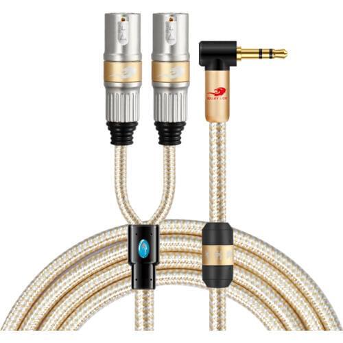 HiFi Audio Cable Mini Jack 3.5mm to 2 XLR 3 Pin for PC Headphone Amp MP3 Mixing Console 3.5 to Dual XLR 1M 2M 3M 5M 8M 10M 12M