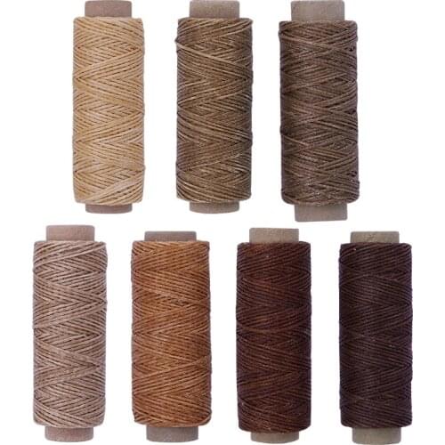 Imzay 1PCS Leather Waxed Thread Cord 150D 50M DIY Hand Polyester Stitching Thread Multicolor For DIY Handicraft Sewing Tools