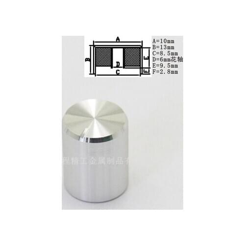 20pcs aluminum plastic cap knob potentiometer knob Smooth 10*13*6mm O shaft potentiometer cap car knob switch cap Encoder