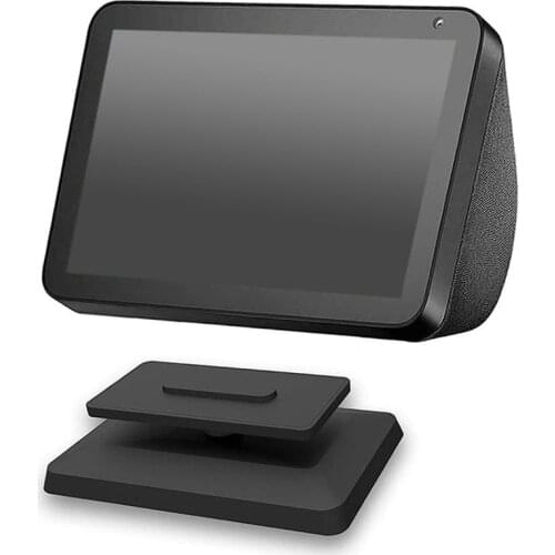 Top Deals Aluminum Stand Mount Anti-Slip Base Bracket for Amazon Echo Show 8 Full 360 Degree Adjustable Rotatable Bracket Black
