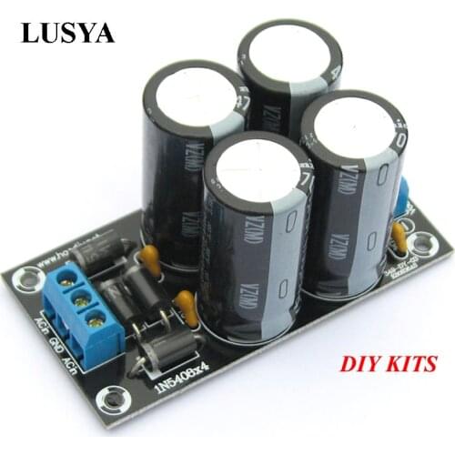 Lusya DIY KITS Amplifier Rectifier Filter Board 4x4700UF/4x3000uf Large Capacitor Full Bridge Filter Amplifiers