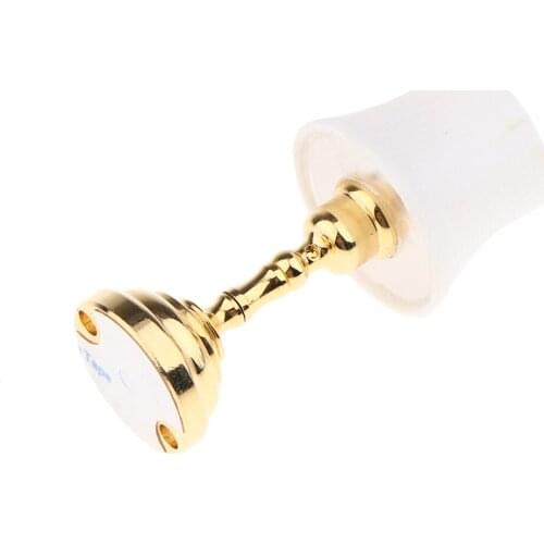 1 12 Scale Dollhouse Miniature LED Desk Lamp with White Umbrella Shape