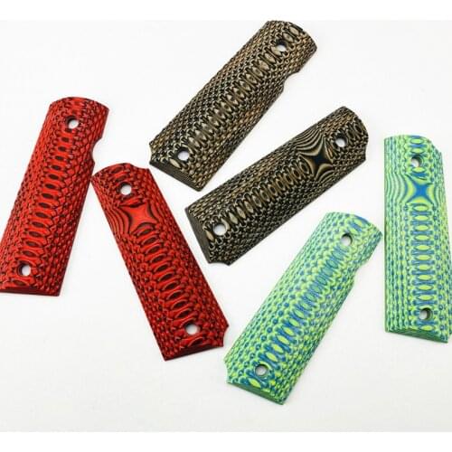 1 Pair G10 Patches Textured Handle Scales Non-slip Blanks for 1911 Grips Model