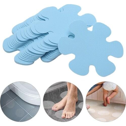 10pcs Non-slip adhesive tape for bathroom, transparent and non-slip shower tape, square, round, s-shaped, non-slip adhesive