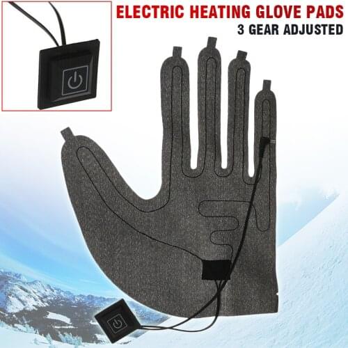 New Five-Finger Gloves Electric Heating Pads 3 Speed Switch Heating Sheet For Winter Skiing Hiking And Fishing