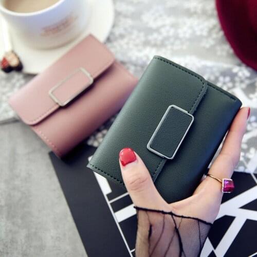 New Money Small Wallet Women Casual Solid Wallet Fashion Female Short Mini All-match Korean Students Small Wallet Simple Square