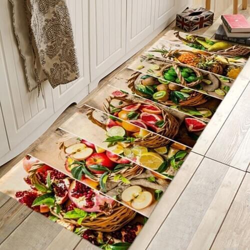 Fresh Fruit Juice Pattern Hallway Carpets Kitchen Entrance Door Mat Anti-slip Floor Rug Bathroom Area Hallway Free Shipping