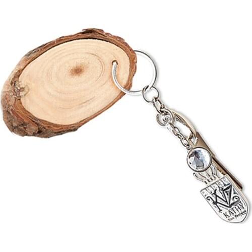 Handmade Creative Unpainted Natural Oval Blank Wood Chip Pre-drilled DIY Keychain Accessories Decoration