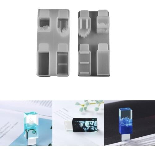 U Disk Silicone Molds UV Epoxy Resin Mold Imitation Snow Mountain Peak Mould for DIY Crafts Jewelry Making Key Chain Accessories