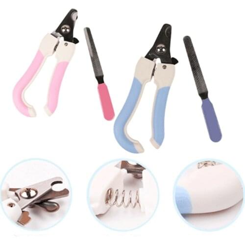 Pet Toe Care Stainless Steel Dogs Cats Claw Nail Clippers Cutter File Grooming Scissors Trim Nails Pet Product Bird Dogs Care