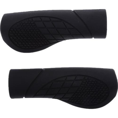 1 Pair Motorcycle Handlebar Grips Ergonomic Rubber Grips For 22mm Handlebar, Black