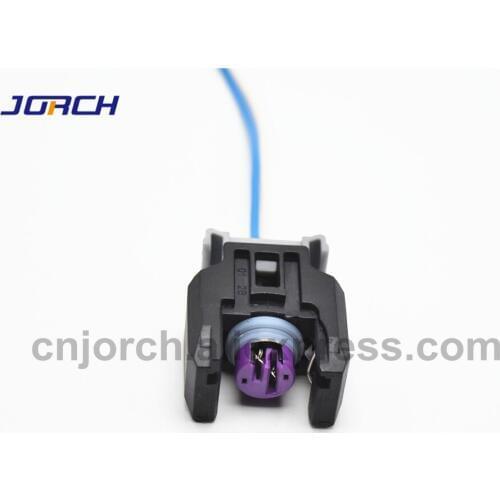 1pcs 2 Pin Sealed auomoive wire harness Fuel Injector Connector plug 13816706 wih 15cm cable For Buick Chevrolet The Great Wall