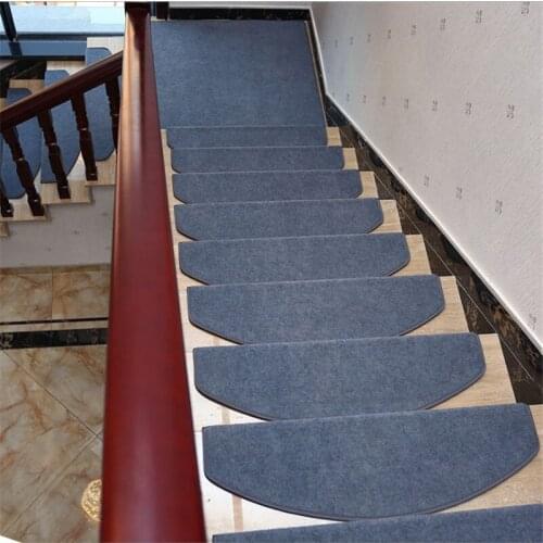 13Pcs Set Stair Treads Rectangle Non-slip Rugs Stair Mats Pads Carpet In 9 Colors Repeatedly-use New For Mat Pads Home Safety