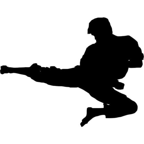 15.4cm*11.7cm Gym Sport Karate Vinyl Car Styling Car Sticker Black/Silver S3-6404