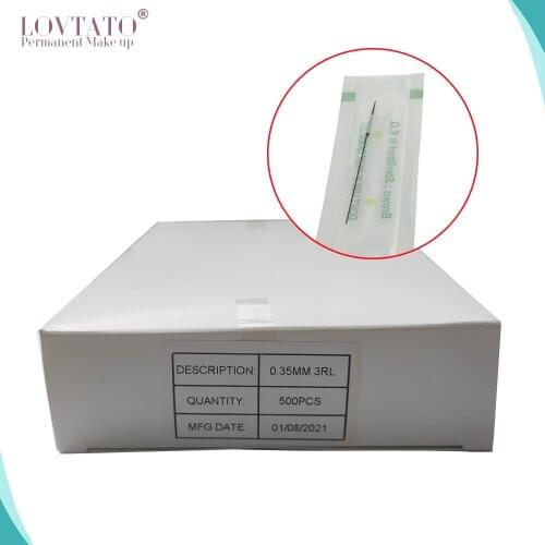 500pieces Round 3 permanent makeup needle Disposable Sterilized Professional tattoo needle 3RL pmu machine needle