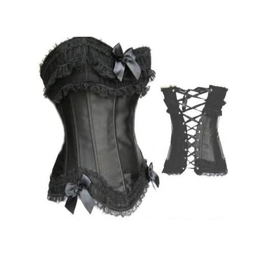 7xl biggest plus size xxxxxxxl best sales Hot Sexy Lace Black Boned Corset Bustier Lingerie In Stock