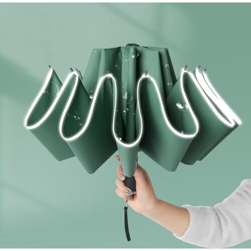 2020 New Automatic Men Folding Reverse Umbrella Women Travel Sun Umbrellas Windproof Business 10K Parapluie Inverted Umbrella