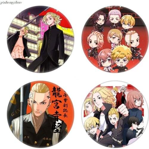 Free Shipping Anime Tokyo Revengers Brooch Cosplay Badges For Clothes Backpack Decoration Pin Jewelry