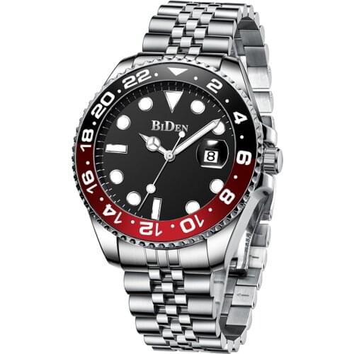 Unique Mens Watches Silver Stainless Steel Waterproof Rotate Dial Casual Fasihon Men Wrist Watches Males Present Clock